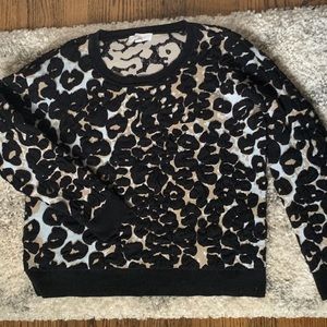 Vince Camuto Leopard Print Sweater Size L